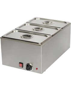 Commercial Bain Marie 3xGN1/3 Including 3 containers with lid | DA-ZCK165B3