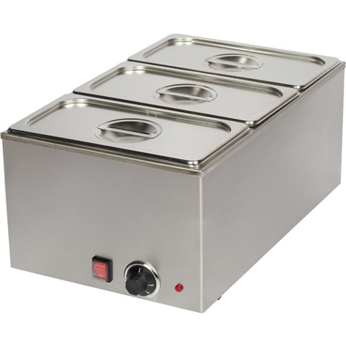 Commercial Bain Marie 3xGN1/3 Including 3 containers with lid | DA-ZCK165B3