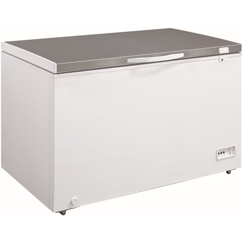 Commercial Chest freezer 397 litres Solid Stainless steel lid