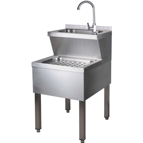 Janitorial Sink &amp Basin Stainless steel Depth 600mm | Stalwart DA-THHWR56K