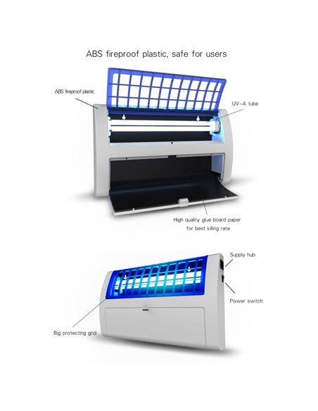 Commercial Glue board Insect Trap 100m2 1x36W Chemical free | DA-E36