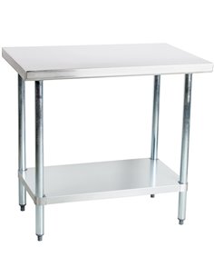 Commercial Work table Stainless steel Bottom shelf 1000x750x900mm | DA-WTG750X1000