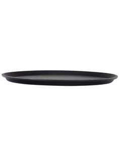 Non-skid Serving tray Super plastic Round 11&quot Black | DA-WHF1100 2