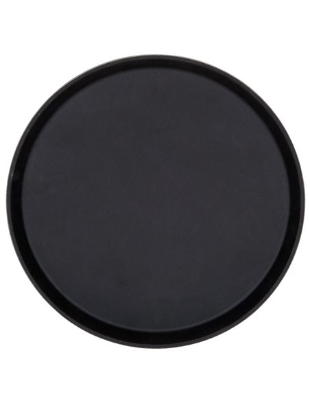 Non-skid Serving tray Super plastic Round 11&quot Black | DA-WHF1100