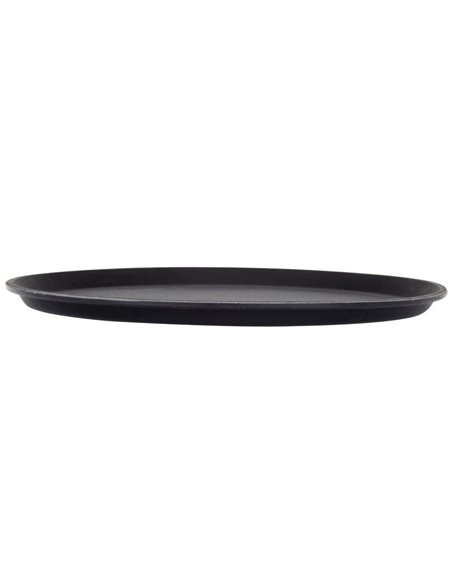 Non-skid Serving tray Fiberglass Round 18&quot Black | DA-WHF1800