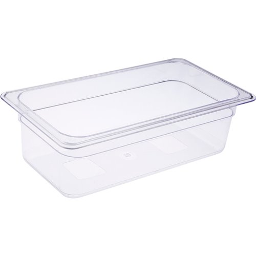 Heavy duty Polycarbonate Gastronorm Pan GN1/3 Depth 100mm Clear 3 litres | DA-PCPAN13100