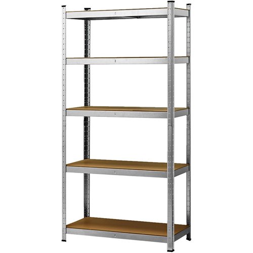Garage Shelving Unit Medium duty 700x300x1500mm 5 shelves 175 kg/shelf Galvanized steel | DA-G7030