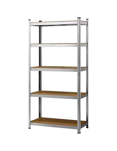 Garage Shelving Unit Medium duty 700x300x1500mm 5 shelves 175 kg/shelf Galvanized steel | DA-G7030