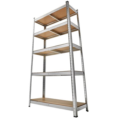 Garage Shelving Unit Medium duty 700x300x1500mm 5 shelves 175 kg/shelf Galvanized steel | DA-G7030