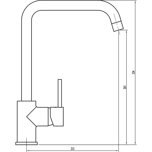 Basin Mixer Tap with Stainless Steel Spout Single Lever Chrome | DA-70000058