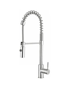 Kitchen Sink Mixer Tap Pullout spray spout Single lever Stainless steel | DA-3047109