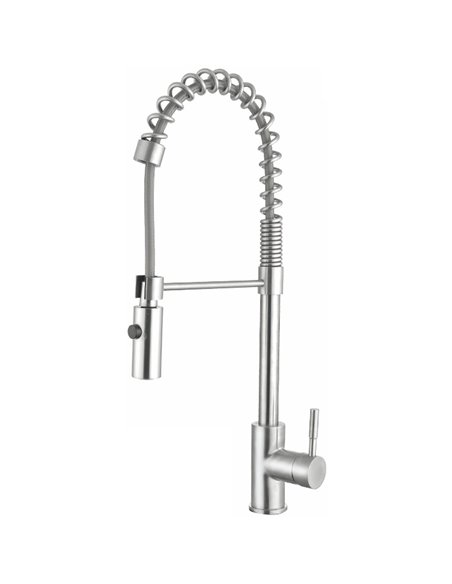 Kitchen Sink Mixer Tap Pullout spray spout Single lever Stainless steel | DA-3047109