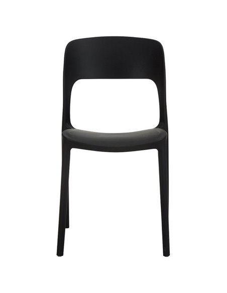 4pcs Bistro Dining Chair Plastic Black Indoors &amp Outdoors | DA-WW053BLACK