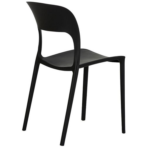 4pcs Bistro Dining Chair Plastic Black Indoors &amp Outdoors | DA-WW053BLACK