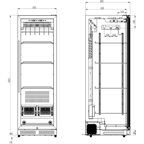 Professional Meat Dry Aging Maturing Refrigerator 415 litres | DA-SN415