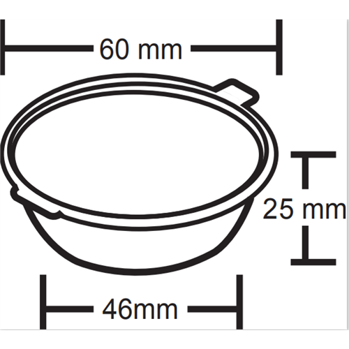 1000pcs Plastic Sauce Cup with Hinged lid Clear 2oz/59ml | DA-JLB2