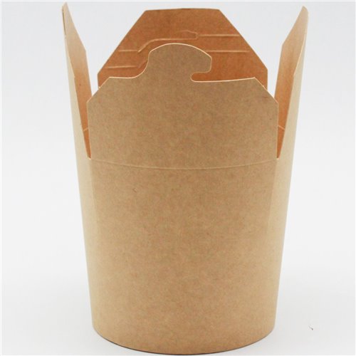 500pcs Kraft Noodle Box 26oz/769ml PE | Stalwart DA-KPNB26OZ