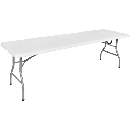 8ft White Rectangular Catering Folding Table 2400 x 760mm