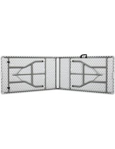 8ft White Rectangular Catering Folding Table 2400 x 760mm 2