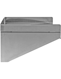 Wall shelf 1 level 3 sides upturn 1200x400x254mm Stainless steel | DA-WSW400120B 2