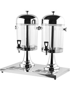 Commercial Juice Dispenser 2x8 litres | Stalwart DA-VICJDQ16