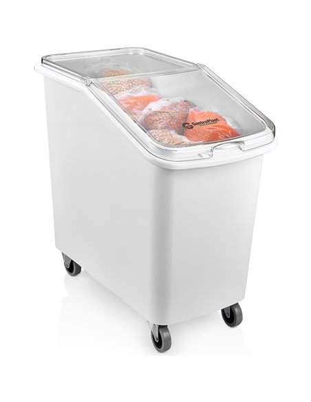 Mobile Ingredient Bin 100 litre Transparent lid | Stalwart DA-GIB01