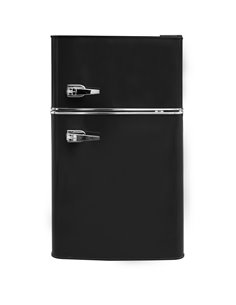 Double Door Retro Refrigerator with Freezer 90 Litre Black | DA-BCD90