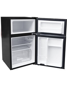 Double Door Retro Refrigerator with Freezer 90 Litre Black | DA-BCD90 2