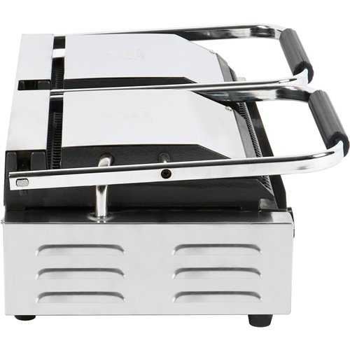 Heavy Duty Twin Panini Contact grill Dual Zone 1.8kW Ribbed | Stalwart DA-MLP813