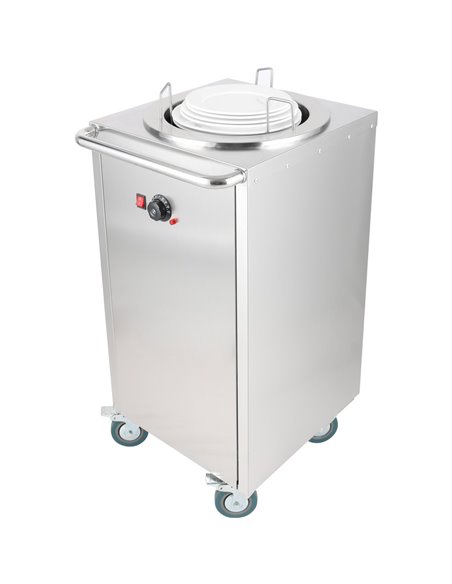 Heated Plate dispenser trolley Stainless steel 12''/300mm 50 plates | DA-TDDS1