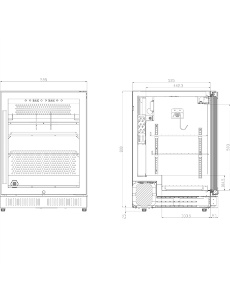 Professional Meat Dry Aging Maturing Refrigerator 125 litres | DA-SN125