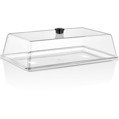 Polycarbonate Tray with Dome cover 410x260mm Clear | Stalwart DA-GFT17-GF17