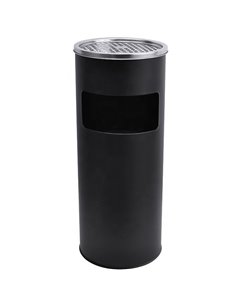 Commercial Ashtray Waste Bin 17 Litres Black | Stalwart DA-JYAB901BLACK