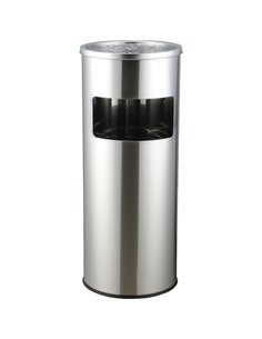 Commercial Ashtray Waste Bin 17 Litres Satin | Stalwart DA-JYAB901SATIN