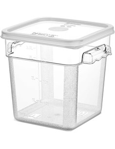 Pack of 12 Food storage Container with lid 3.8 litre 201x189x187mm Polypropylene | DA-GSPP4+GSPPL2 2