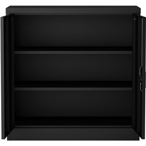 Commercial Metal Black Storage Cabinet Lockable with 2 Shelves 900x400x900mm | Stalwart FCA9BLACK