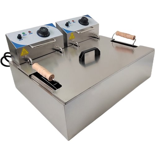 Commercial Twin Fryer Electric 14 litre 2.5+2.5kW Countertop | Stalwart DA-WHCD171
