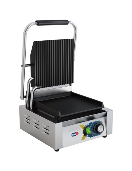 Heavy Duty Panini Contact grill Single Ribbed/Smooth | DA-EGD10B
