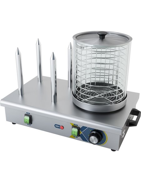 Commercial Hot dog warmer 4 bun spikes | DA-HDW4