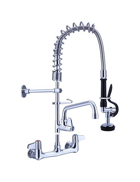 Pre Rinse Spray Unit with Swing faucet Wall mount Double inlet Height 600mm Stainless steel | DA-EQ7802A08
