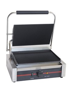 Heavy Duty Large Panini Contact grill 2.2kW Ribbed | DA-EG02A