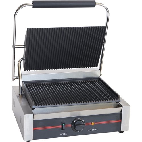 Heavy Duty Large Panini Contact grill 2.2kW Ribbed | DA-EG02A