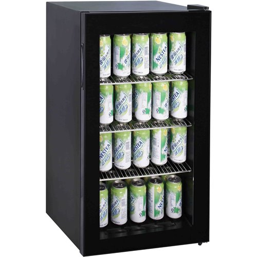 Beer Bottle Can Bar Cooler Glass door 97 cans / 88 litres | DA-JC88