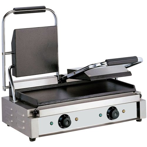 Heavy Duty Twin Panini Contact grill 3.6kW Smooth | DA-EG03B