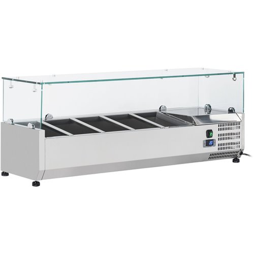 Refrigerated Servery Prep Top 1200mm 5xGN1/4 Depth 330mm | DA-PT12