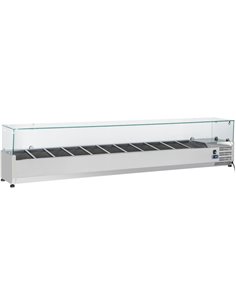 Refrigerated Servery Prep Top 2000mm 10xGN1/4 Depth 330mm | DA-THV2000/330