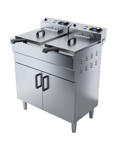 Commercial Fryer Double Electric 2x16 litre 6kW Free standing | DA-EF162VC