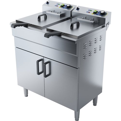 Commercial Fryer Double Electric 2x16 litre 6kW Free standing | DA-EF162VC