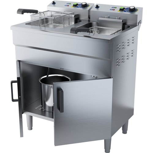 Commercial Fryer Double Electric 2x16 litre 6kW Free standing | DA-EF162VC