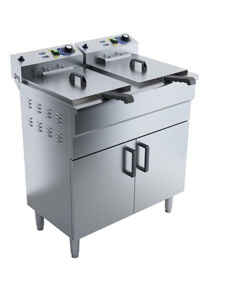 Commercial Fryer Double Electric 2x16 litre 6kW Free standing | DA-EF162VC
